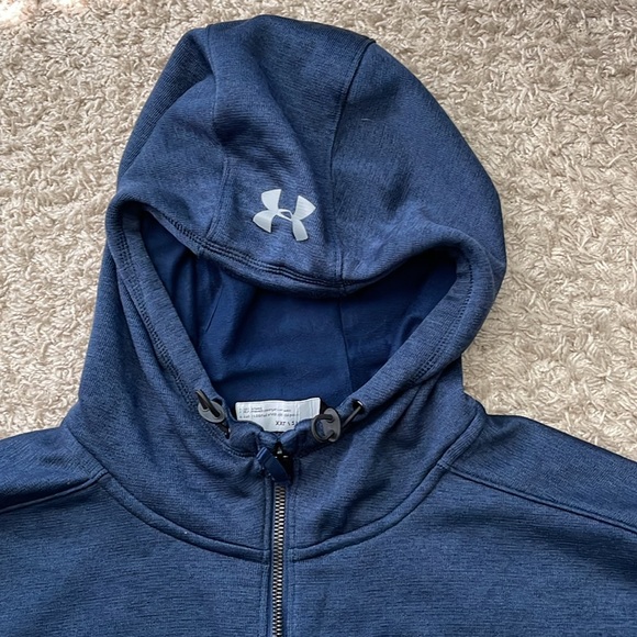 EUC Men’s Under Armour Academy/Steel Sportstyle Sweater Fleece Jacket Size XXL - Picture 3 of 12